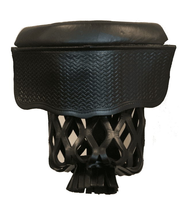 Black Bonded Leather Shield