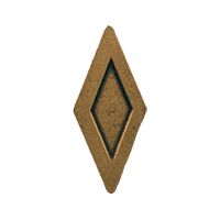 Metal Diamond Antique Brass